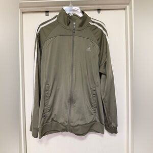 Adidas Clima365 track jacket - 3 stripes - size M - green - 2006